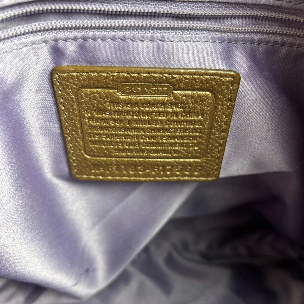 Coach Alexandra Convertible Shoulder Bag Bronze Metallic Leather‎ Boho F17566
